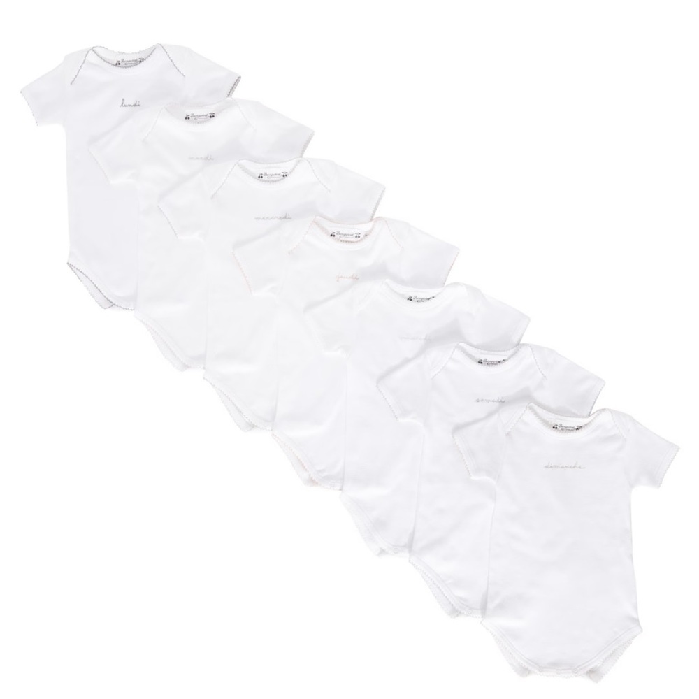 Set of White Baby Onesies